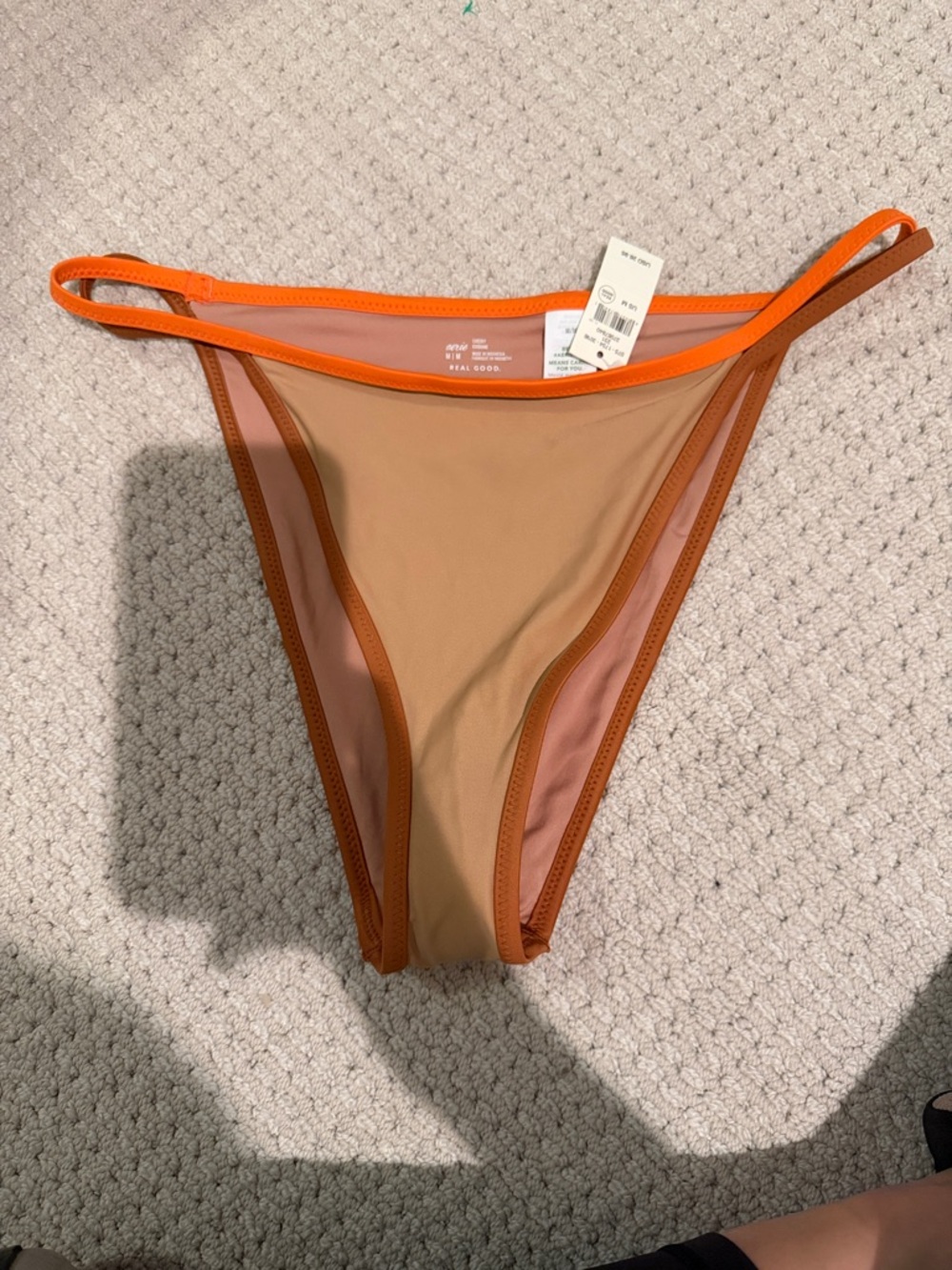 Aerie NWT cheeky brown and orange bikini bottom size medium